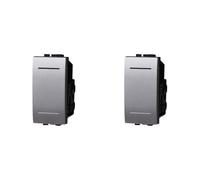 IXTRIMA Interruptor 1P 16 A unipolar color gris compatible con Bticino Living International/Light 2 unidades