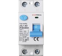 IXTRIMA Interruptor diferencial puro 2P 25A 300mA 220V-6KA 300mA para carril DIN - 2 módulos DIN - Protección circuitos y seguridad instalaciones