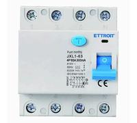 IXTRIMA Interruptor diferencial puro 4P 63A 300mA 380V-6KA Clase A 300mA para carril DIN - 4 módulos DIN - Protección circuitos y seguridad instalaciones