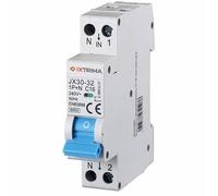 IXTRIMA Interruptor magnetotérmico 1P + N 16 A 220 V 6 KA para riel DIN - 1 módulo DIN - Protección de circuitos y seguridad de instalaciones