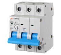 IXTRIMA Interruptor magnetotérmico 3P 25A 380V 6KA para carril DIN - 3 módulos DIN - Protección de circuitos y seguridad de instalaciones