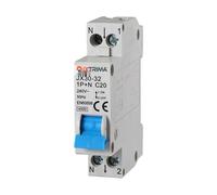 Ixtrima Interruptor magnetotérmico automático 1P+N 20A C20 220V 4.5kA, ocupa 1 módulo