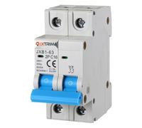 IXTRIMA Interruptor magnetotérmico automático, 2P, 16 A, 220 V, 6 kA, bipolar MCB 2P C16