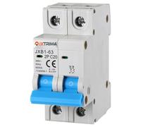 IXTRIMA Interruptor magnetotérmico automático, 2P 20A 220V 6kA, bipolar MCB 2P C20