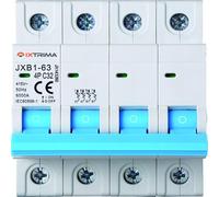 IXTRIMA Interruptor magnetotérmico automático 4P 32A 380V 6kA MCB C32 ocupa 4 módulos DIN