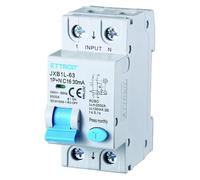 IXTRIMA Interruptor magnetotérmico diferencial 1P+N 16A 30mA 220V-6KA Clase A 2 módulos 30mA para carril DIN - Protección circuitos y seguridad instalaciones