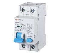 IXTRIMA Interruptor magnetotérmico diferencial 1P + N 20A 300mA 220V-6KA 2 módulos 300mA para carril DIN - Protección circuitos y seguridad instalaciones