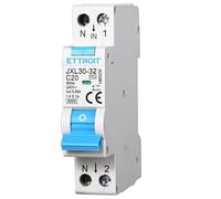 IXTRIMA Interruptor magnetotérmico diferencial 1P + N 20A 30mA 220V-6KA 1 módulo 30mA para carril DIN - Protección circuitos y seguridad instalaciones