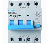 IXTRIMA Interruptor magnetotérmico diferencial 3P+N 20A 30mA 380V-6KA 30mA para carril DIN - 4 módulos DIN - Protección circuitos y seguridad instalaciones