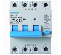 IXTRIMA Interruptor magnetotérmico diferencial 3P+N 20A 30mA 380V-6KA 30mA para carril DIN - 4 módulos DIN - Protección circuitos y seguridad instalaciones