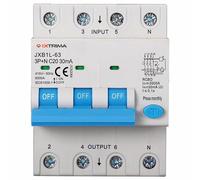 IXTRIMA Interruptor magnetotérmico diferencial 3P + N 20A 30mA 380V-6KA Clase A 30mA para carril DIN - 4 módulos DIN - Protección circuitos y seguridad instalaciones