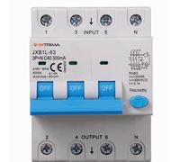 IXTRIMA Interruptor magnetotérmico diferencial 3P+N 40A 300mA 380V-6KA 300mA para carril DIN - 4 módulos DIN - Protección circuitos y seguridad instalaciones