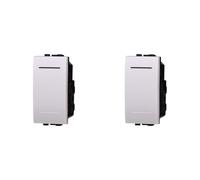 IXTRIMA Interruptor unipolar 16 A 1 módulo compatible con Bticino Living Light Blanco Juego de 2