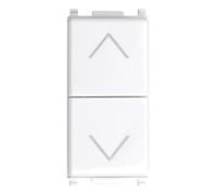 IXTRIMA Pulsador doble enclavado, 10 A, color blanco, compatible con plana EV1204