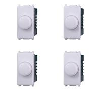 IXTRIMA Regulador regulador de perilla compatible plana para cargas resistivas 100W-1000W color blanco EV1301 kit 4 unidades