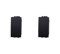 IXTRIMA Tapacubos falso polo, compatible con Bticino Living Light, juego de 4 unidades (negro)