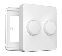 IYOKI® Standard Cubierta de Interruptor para Philips Smart Button, Compatible con Hue Switch Cover, Adaptador de Placa de Interruptor de Luz Remoto, 2-Gang (1-Pack)