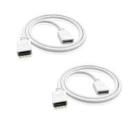 iYueMps Paquete de 2 cables de extensión de luz de tira LED de blanco 0,5m 50cm de 4 pines LED RGB Cable de extensión para 5050 3528 2835 RGB LED tira de luz