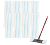 Iyxeo - Paquete de 8 fundas de repuesto compatibles con mopa de microfibra Vileda H2PrO de 16.9 x 4.45 pulgadas para mopa de piso plano, lavable, reutilizable, fácil de arreglar, suelos duros, azul
