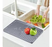IZDUDO Alfombrilla Escurreplatos 40x33cm, Estera para Secar de Silicona