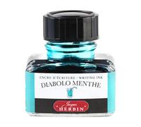 J.Herbin 13033T - Un Bote de Tinta para Plumas Estilográficas y Rollerball, 30 ml, (azul) Diaboo Menthe