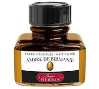J.Herbin 13041T - Un Bote de Tinta para Plumas Estilográficas y Rollerball, 30 ml, (Ámbar) Ambre de Birmanie