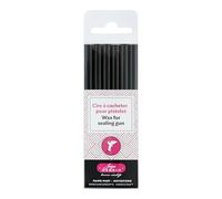 J. Herbin 35812t de cera, caja con 6 asas Hobby para pistola, blanda, color turquesa, color negro