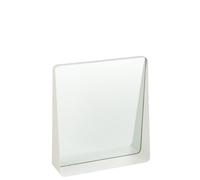 J-Line Espejo de Pared Cuadrado Metal/Cristal Blanco