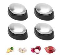 Jabón Antiolor con Recipiente Neutralizador de Olores con Jabonera, Jabón de Acero Inoxidable Elimina Olores Desagradables de Ajo, Cebolla y Pescado, 4 Piezas