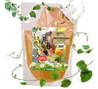 Jabon Potasico Solucion Natural para Jardin, Plantas, Frutales y Huerto de Interior y Exterior: Triple Accion: Proteccion, Prevencion y Defensa Natural (1000 ml)