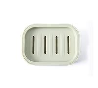 Jabonera cuadrada de plástico para ducha, baño, cocina, fácil limpieza, verde