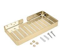 Jabonera de Baño Acero Inoxidable con Estante para Champú y Jabón, Organizador de Ducha Montado en Pared con Drenaje, Oro