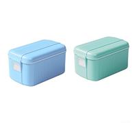 Jabonera espumosa con rodillos, caja dispensadora de jabón sin frotar para baño y cocina, recipiente de almacenamiento de jabón ventilado con tapa y drenaje, diseño de ahorro de espacio (D)