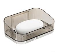 Jabonera magnética optimizada para drenaje, bandeja desmontable de montaje en pared para secado constante del jabón en baño y cocina (plata)