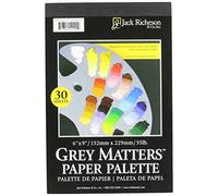 Jack Richeson Gris Asuntos Paleta de Papel (30 Hojas), 6 "x 9"