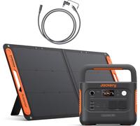 Jackery E1000 v2 Estación de Energía con Panel Solar 100W y Cable de 5M | 1070Wh/1500W LFP Batería, Carga Rápida 1H, 7 Puertos USB-C/A AC/DC, Estación de Energía Portátil para RV, Acampada, Apagón
