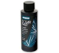Jacquard Solarfast - Tinte sensible a la luz para impresión de telas, color activado por el sol sobre papel, suministros de arte textil, líquido reactivo a los rayos UV, verde azulado, 236 ml