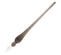 Jacques Herbin 21409T - Pluma de cristal redonda (18 cm), color negro