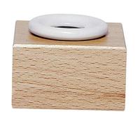 Jacques Herbin 24100T - Un encrier en porcelaine rond avec support en bois