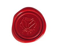 Jacques Herbin 45230T- Un set de cire traditionnelle comprenant 2 bâtons de cire à mèche, un manche en bois, une notice et un sceau, Rose