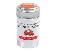 Jacques Herbin Ref 20157T_paq - Cartuchos de tinta universales para escritura (6 unidades), color naranja