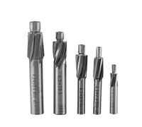 Jadeshay Avellanador del Molino de Extremo,5 Piezas Cortador Ranurado Brocas CNC Fresas Rotatorias Conjunto Herramienta 4 Tipo M3 M4 M5 M6 M8 Flautas HSS-AL para Cobre Aluminio Acero Hierro Fundido