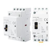Jadeshay Contactor 400V 25A Contactor AC 3 Fases 4 Hilos Contactor de CA del Hogar Normalmente Abiertos Contactor AC Manual para Automatización Industrial y Control Eléctrico,35mm Montaje en riel DIN