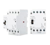 Jadeshay Contactor de CA del Hogar, 4 Polos Cuatro Normalmente Abiertos AC 400V Voltaje de la Bobina 63A Contactor de CA Doméstico Trifásico 4 Hilos, 35 mm Montaje en riel DIN