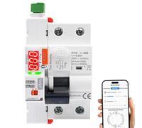 Jadeshay Diferencial Auto Rearmable WiFi Disyuntor Rearmable 40A 30mA Interruptor Diferencial Rearme Automatico Tipo A con Protección contra Fugas de Corriente y Pantalla LED,Tuya APP Control Remoto
