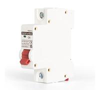 Jadeshay Disyuntor DC,12V-250V 6A Interruptor de Circuito Fotovoltaico de Interruptor Automático Magnetotérmico para Sistema de Energía Solar y Comunicación,Montaje en Carril DIN de 35mm