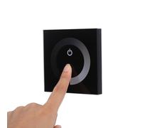 Jadeshay Interruptor Regulador de Luz,DC12V-24V Dimmer Switch Regulable Negro Interruptor de Pared Controlador Panel Táctil Atenuador de Regulación