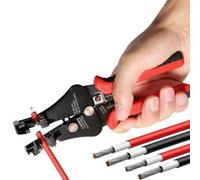 Jadeshay Pelacables Automático,3 en 1 Alicates de Engarce para Alambre 2.5/4/6 mm² Cortador de Alambre Automático Alicates Pelacables Electricista Profesional,con Cortar,Pelar y Prensar los Terminales