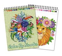 Jadeso Libro Colorear Adultos, 30 Patrones y Diseños únicos De Animales, Colorear Por Numeros Adultos, Libros De Colorear Para Adultos, Encuadernación Espira, Tamaño A4 adultes