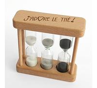 J'adore le thé ! - Reloj de arena de té de madera - 2, 3, 5 minutos
